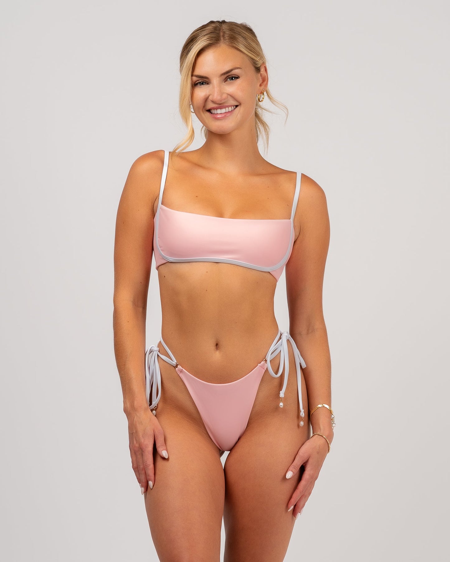 Karissa X Thalassa Women's Bali Swim Bottoms- Rose Pink