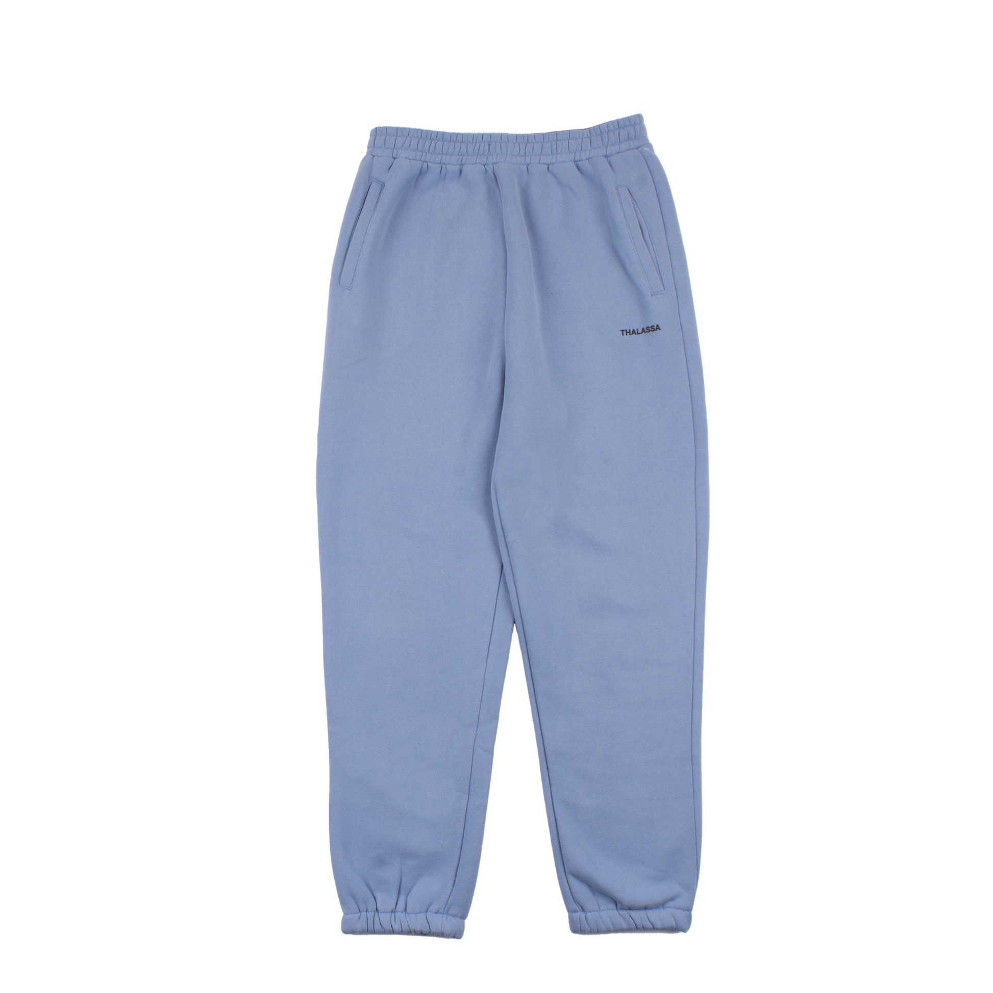 Women's Solid Sweat Pants-Blue